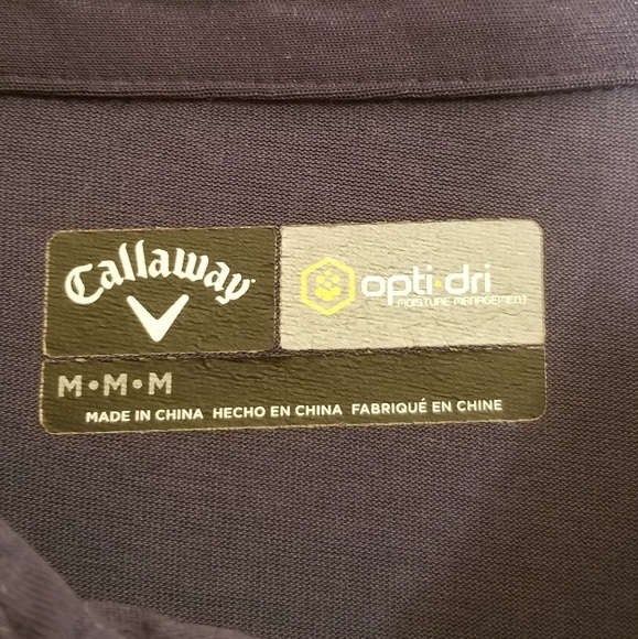 Callaway Medium Short Sleeve Golf Shirt Navy - Picture 3 of 4